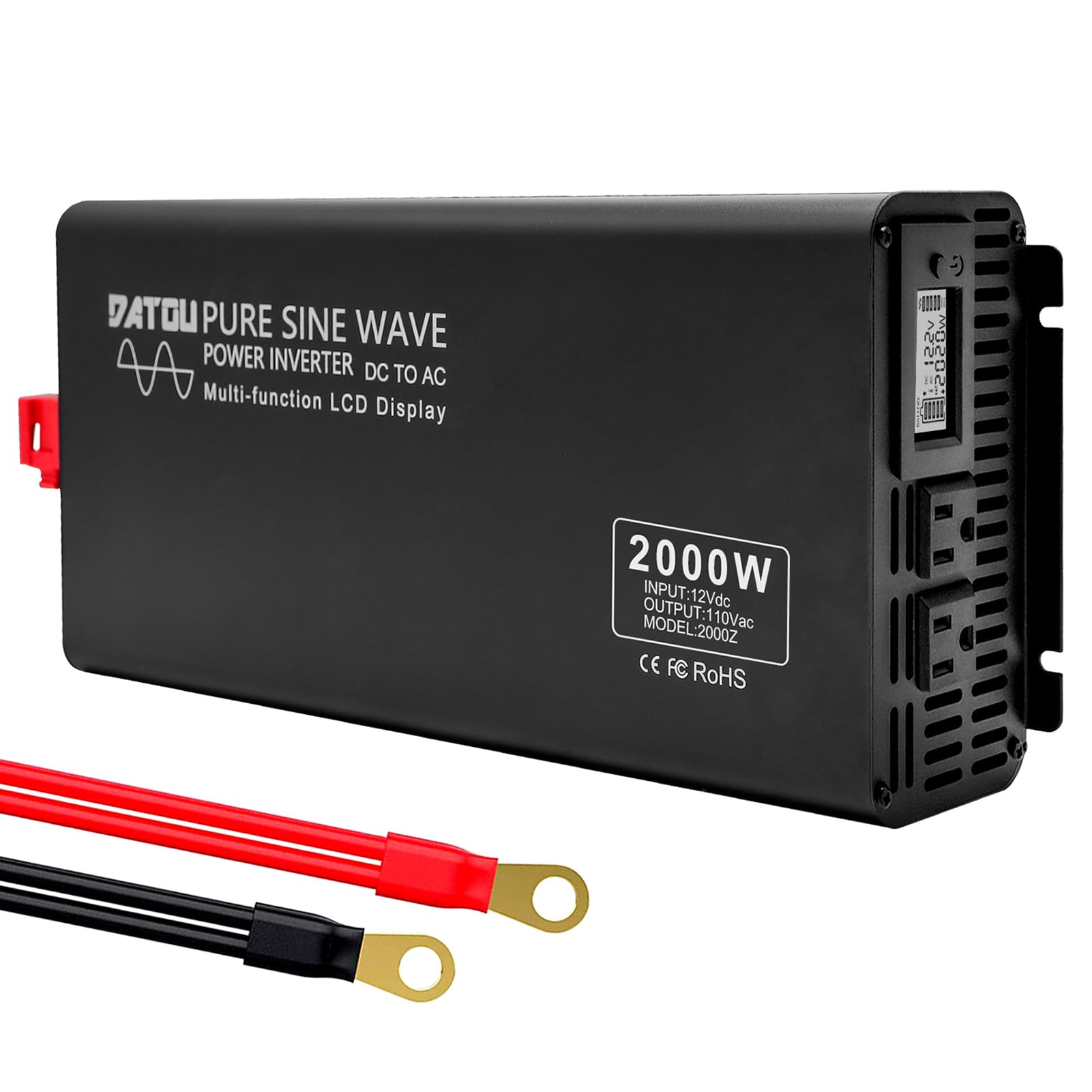 Amazon.co.jp: DATOUBOSS 12V2000W 純正弦波 インバーター 正弦波4000W